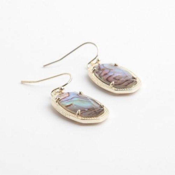 New Kendra Scott Dani Abalone Shell Earrings - Picture 8 of 9